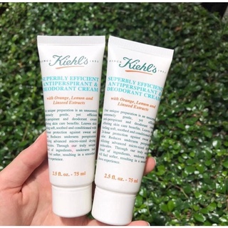 JUL02 ส่งฟรี Kiehls Superbly Efficient Anti-Perspirant &amp; Deodorant Cream 75ml  ผลิตภัณฑ์ระงับกลิ่นกายสูตรอ่อนโยน