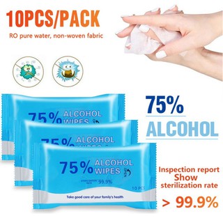 ☄ทิชชู่เปียก ทิชชู่เปียกแอลกอฮอล์ Alcohol Wipes 75% กำจัดแบคทีเรีย​ฆ่าเชื้อโรค 99.9% มีทั้งแบบห่อเล็กและห่อใหญ่ / HomeUP