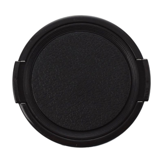 👠Camera Plastic Side Pinch Clip On Front Lens Cap Protective Cover Black 49mm