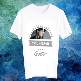 เสื้อยืดสีขาว สั่งทำ เสื้อยืด Fanmade เสื้อแฟนเมด เสื้อยืดคำพูด เสื้อแฟนคลับ PKJY20 GOT7 Youngjae ชเว ยองแจสามารถปรับแต่