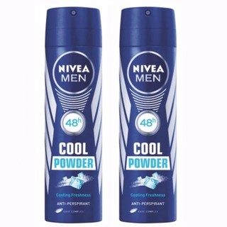 สเปร์ยระงับกลิ่นกาย นีเวีย คลู พาวเดอร์ ขนาด 150 มล. Nivea Cool Powder x 2 ขวด