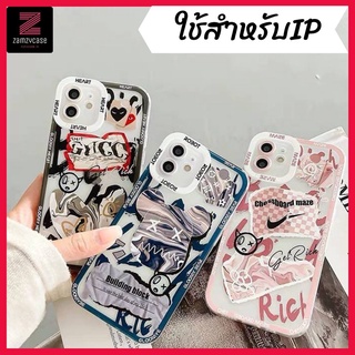 -พร้อมส่งในไทย-เคสซิลิโคนลายสกรีน เท่ๆ TPU นิ่ม ใช้สำหรับIPทุกรุ่น #273