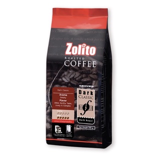 Zolito Roasted Coffee Dark Classic Ground Coffee 500g โซลิโต้ กาแฟคั่วบด ดาร์ค คลาสสิค 500 กรัม