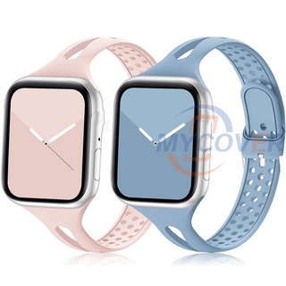 สายนาฬิกาข้อมือซิลิโคน สําหรับ iWatch Series 7 6 SE 5 4 3 2 1 ขนาด 41 มม. 45 มม. 40 มม. 38 มม. 42 มม. 44 มม.