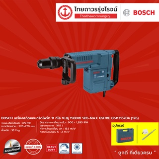 BOSCH GSH11 สกัด11กิโล SDS MAX รุ่น GSH11E |ชิ้น| TTR Store