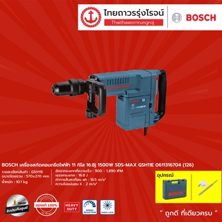 BOSCH GSH11 สกัด11กิโล SDS MAX รุ่น GSH11E |ชิ้น| TTR Store