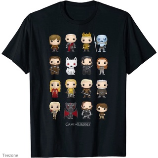 เสื้อยืดคอกลมเสื้อยืดคอกลม แขนสั้น ผ้าฝ้าย พิมพ์ลาย Game Of Thrones Group Shot Pop Art แฟชั่นฤดูร้อน สําหรับผู้ชายS-4XL