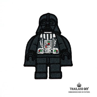 ตัวรีดติดเสื้อ หุ่นเลโก้ Darth Vader Star Wars Patch wop อาร์มติดเสื้อ สตาร์วอร์ส งานปัก เท่ๆ DIY ตัวรีด อาร์ม ติดเสื้อ