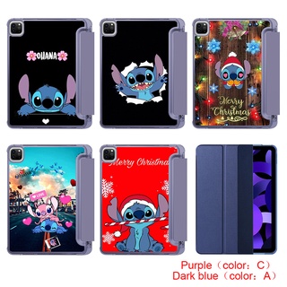 เคสซิลิโคนนิ่ม ลาย Lilo Stitch Lavender สีม่วง 11J สําหรับ iPad 7 8 9 Pro Mini4 Mini5 Air2 Air3 Air4 2022