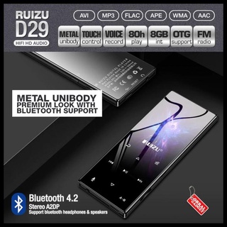 Ruizu D29 เครื่องเล่น Mp4 บลูทูธ แบบพกพา