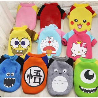 Cartoon winter warm Plush Sweater Clothes Pet Puppy Cute Vest Dog clothes Apparel cg005