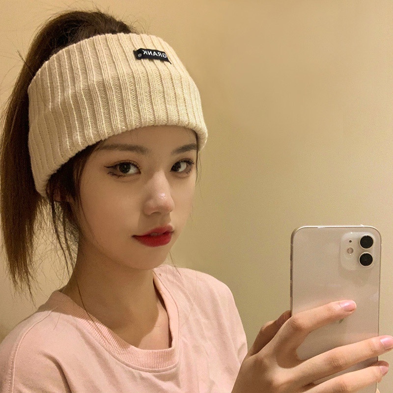 แฟชั่นผ้าคาดศีรษะผ้าถักเรียบง่ายสไตล์เกาหลีสําหรับเด็ก - รูปที่ 6