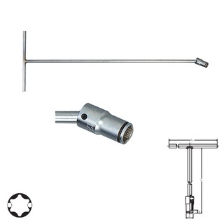 KOKEN 124M  บ๊อกซ์ตัวทีข้ออ่อน Nut Grip 6P (มิล)-19(2B)