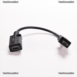 Familiesandhot ตัวผู้ ไมโคร USB สายเคเบิล อะแดปเตอร์ เชื่อมต่อ USB ตัวเมีย สายเคเบิล สําหรับชาร์จข้อมูล