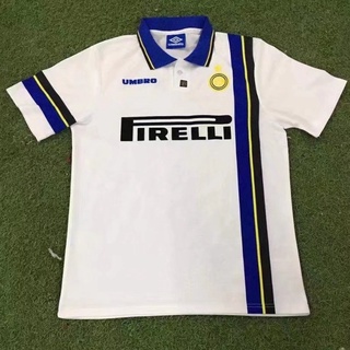 เสื้อกีฬาแขนสั้น ลายทีมชาติฟุตบอล Inter Milan 97-98 Inter S-XXL ชุดเยือน คุณภาพสูง AAA