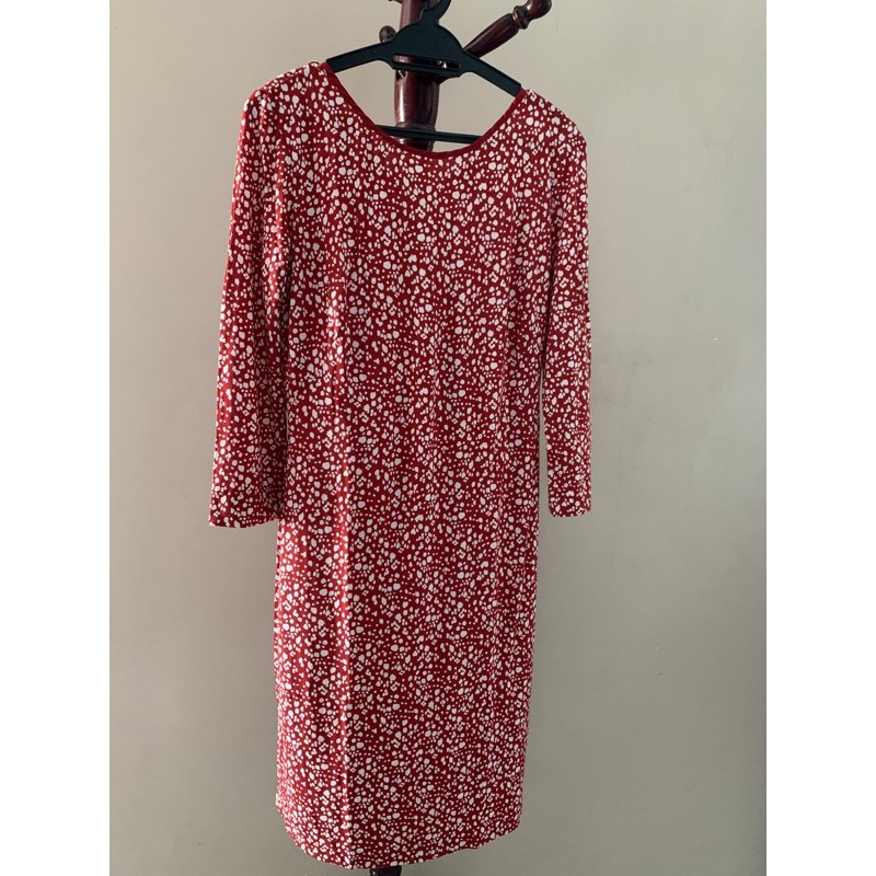 MANGO RED MIDI DRESS