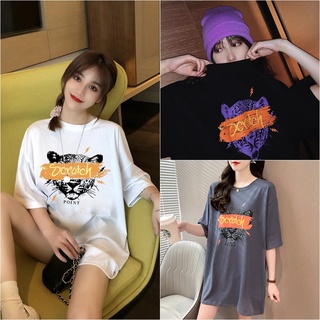 เสื้อยืด Oversize ผ้าCotton 100% แฟชั่นสไตล์เกาหลี T-Shirt โอเวอร์ไซส์ สกรีนลายสวยงาม พร้อมส่งสามารถปรับแต่งได้