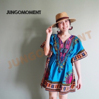 เดรสสั้น จั๊มเอว สไตล์โบฮีเมียน jungo smock minidress