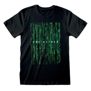 เสื้อยืด พิมพ์ลาย The Matrix Coding สีดํา แฟชั่นฤดูร้อน สําหรับผู้ชายS-5XL