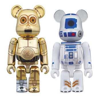 gachabox Bearbrick Star Wars C3PO and R2D2 100% set2 แบบริค พร้อมส่ง