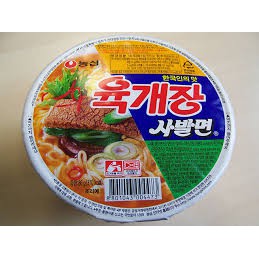 บะหมี่กึ่งสำเร็จรูปเนื้อรสเผ็ด Nongshim Yukgaejang Cup noodle
