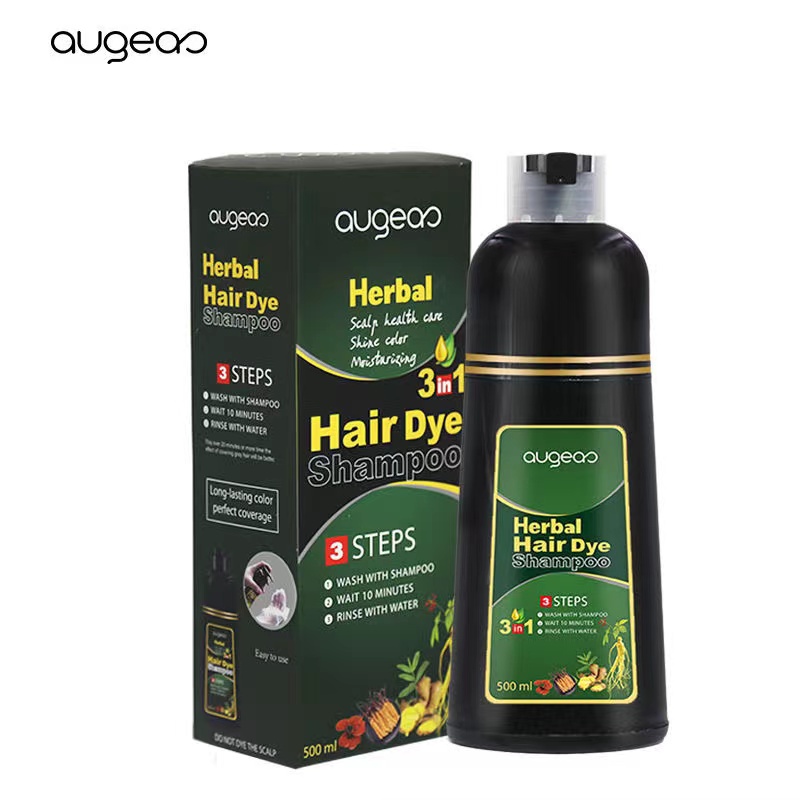 แชมพูย้อมผมสมุนไพรปิดผมขาวจากธรรมชาติ 500ML Augeas Hair Dye Shampoo