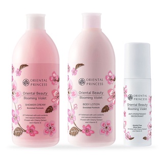 Oriental Princess แพ็ค 3 ชิ้น Oriental Beauty Lovely Sakura Shower Cream 400 ml.&amp; Body Lotion 400ml.&amp; Deodorant 70ml.