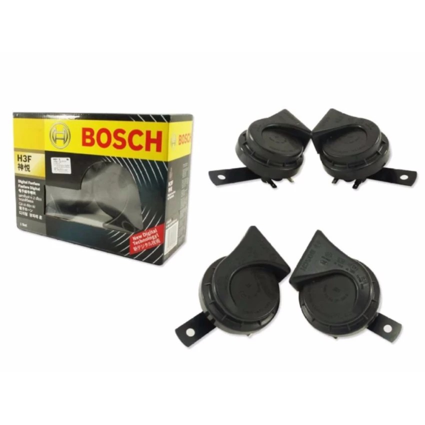 BOSCH แตรรถยนต์ H3F แตรฟันฟาร์ 2 เสียง ระบบดิจิตอล (สีดำ) ควบคุมการทำงานโดยไมโครชิพ #6654