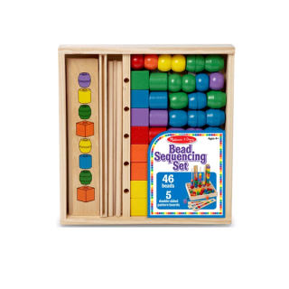 [ของแท้ USA] Melissa & Doug รุ่น 570 Bead Sequencing Set ชุดเรียนรู้อนุกรม ต่อ เรียง อย่างดี ทนทาน ปลอดภัย