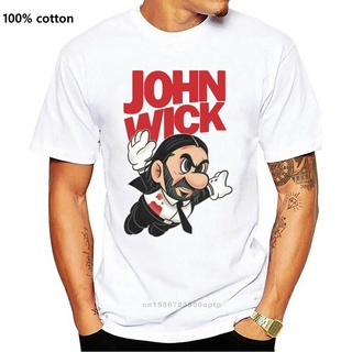 เสื้อยืดแขนสั้น พิมพ์ลาย JOHN WICK SUPER MARI PARODY MASH UP สําหรับผู้ชายS-5XL