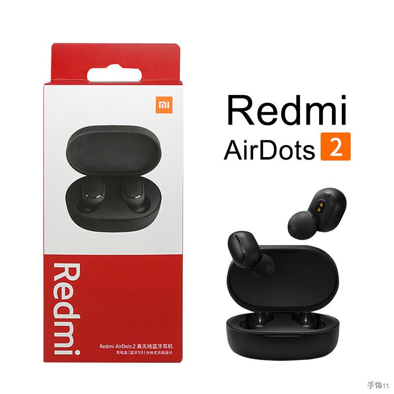◐☂¤Original Xiaomi Redmi Airdots 2 TWS True Wireless Earphone Bluetooth Headphones Airdots 2 Headset with Mic Fone Wirel