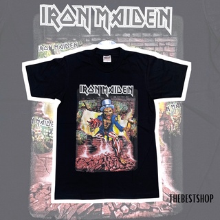 คอตต้อนคอกลมเสื้อวง IRON MAIDEN เสื้อวงไอร่อน ลายวงวินเทจ ลายใหม่ ขายดี สกรีนสวยS-5XL