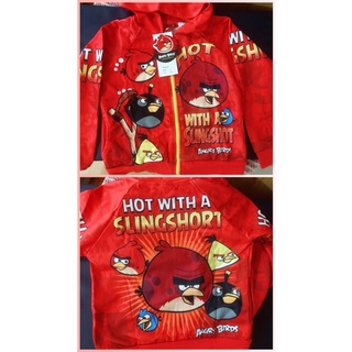 ลิขสิทธิ์แท้ Angry Birds Kids แจ็คเก็ตมีฮู้ด