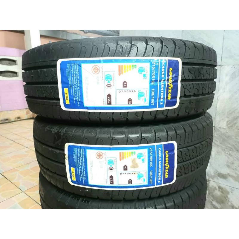 ยางใหม่ค้างปี 215/70R16 Goodyear Cargo Marathon2 ปลายปี 2019 พร้อมจุ๊บลมแแซิฟิก 2 ตัวจัดส่งฟรีมีบริก