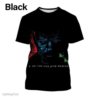 ☸เสื้อยืดแขนสั้นพิมพ์ลาย 3 มิติ Breaking Bad ท็อปส์แฟชั่นฤดูร้อนสําหรับผู้ชายS-5XL