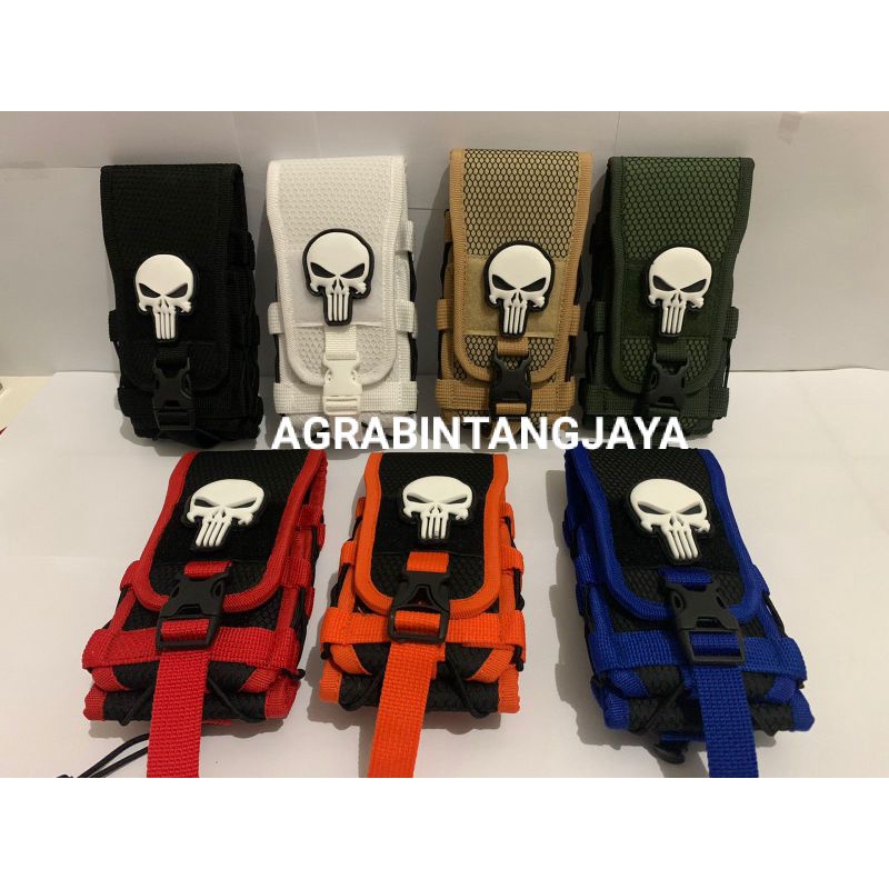 เคสโทรศัพท์มือถือ HP Tactical, เคสมือถือสล็อตคู่, เคสโทรศัพท์เอว 67 & 7 นิ้ว, กระเป๋าใส่โทรศัพท์เอวโลโก้หัวกะโหลก, กระเป๋ายุทธวิธี, เคสมือถือยุทธวิธี, ยางแพ็ค, Skull