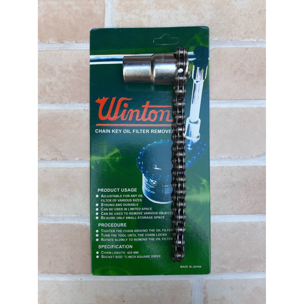 Winton ถอดไส้กรอง แบบลูกบล็อกโซ่ โซ่ยาว ขนาด 420 มม