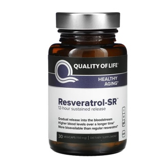 Quality of Life Labs, Resveratrol-SR 150 mg 30 Vegicaps