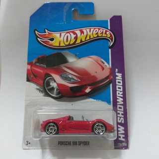 รถเหล็ก Hotwheels PORSCHE 918 SPYDER สีแดง (ib27)