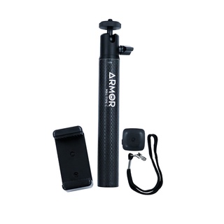 ARMOR SELFIE STICK CARBON P075 - 63C + PHONE HOLDER + BLUETOOTH