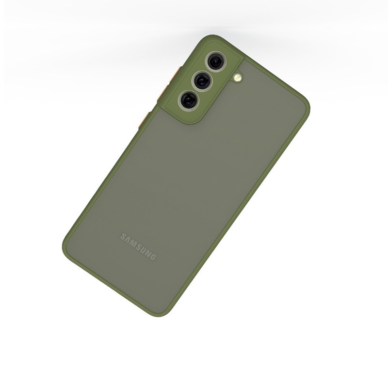 [ส่งจากไทย]Case Samsung S21FE เคสโทรศัพท์ ซัมซุง เคสกันกระแทก ปุ่มสีผิวด้าน กันรอยกล้อง ขอบนิ่มหลังแข็ง