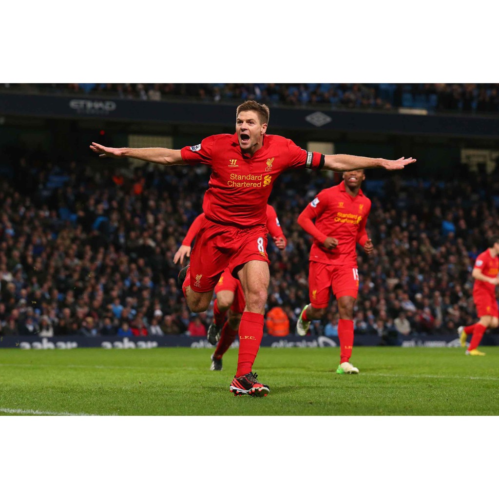 Steven Gerrard สตีเวน เจอร์ราร์ด โปสเตอร์ลิเวอร์พูล Liverpool The Kop YNWA โปสเตอร์ Poster วอลเปเปอร์ ฟุตบอล Football