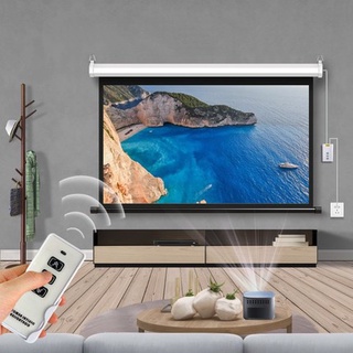 จอโปรเจคเตอร์ จอรับภาพ 4K แบบแขวนติดผนัง 84" 100" 120" 150" 180" 200" 4:3 16:9 Projector Screen