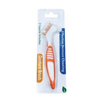 แปรงฟันปลอม Denture brush ทำความสะอาดฟันปลอม แปรงทำความสะอาดฟัน ทำความสะอาดรีเทนเนอร์ แปรงสีฟันทำความสะอาดฟันปลอม