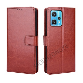 Realme 9 เคส Phone Holder Stand Case Realme 9 Realme9 เคสฝาพับ Wallet PU Leather Back Cover