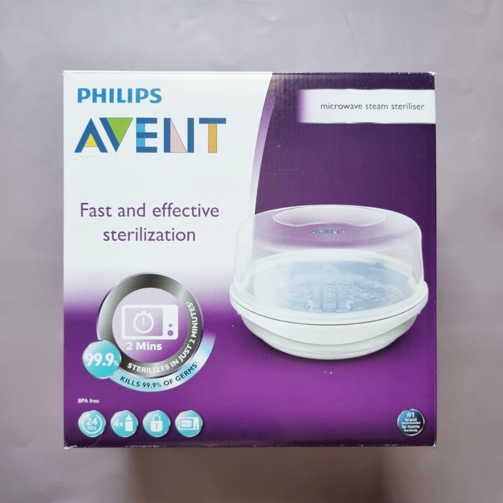 Philips® Avent Microwave Steam SCF281/05 ฟิลิปส์ เครื่องนึ่งขวดนม ด้วยไมโครเวฟ BPA Free For Baby Bottles, Pacifiers, Cup