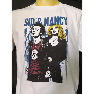 เสื้อยืดฤดูร้อนcalเสื้อวงนำเข้า Sid &amp; Nancy Color Splash Sex Pistols Punk Rock Hardcore Retro Style Vintage T-Shirt S-5X