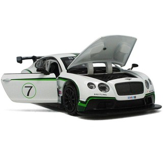 โมเดลรถยนต์ 1:32 BENTLEY CONTINENTAL GT3 super run sound and light pull back door 1:32 alloy car ทำจากเหล็ก สัดส่วน 1:32