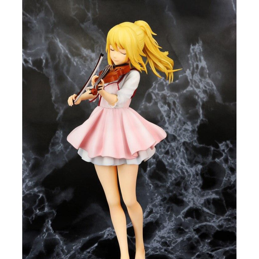 Japanese Anime Your Lie In April Kaori Miyazono Violin Uniform Ver Q Six Pvc Action Figure