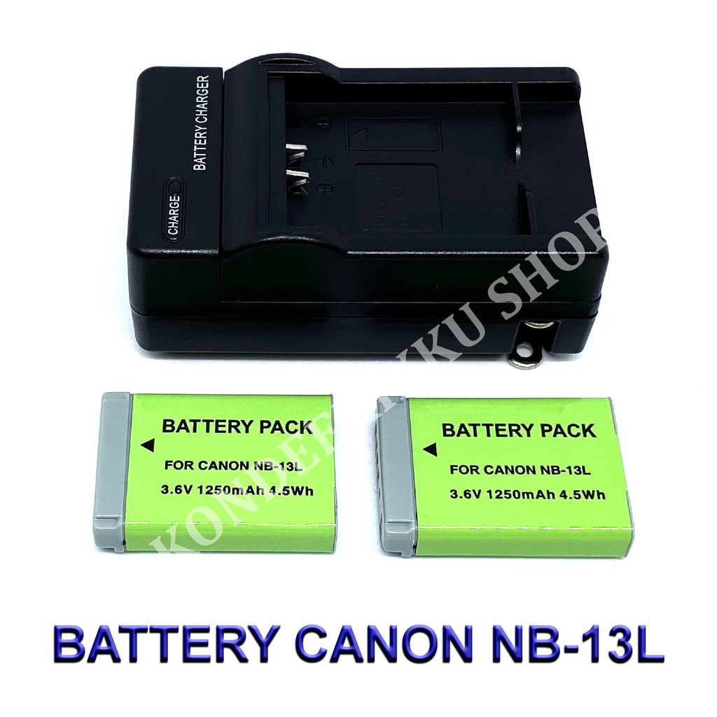 (Set 2+1) NB13L Battery and Charger for Canon PowerShot G1 X Mark III